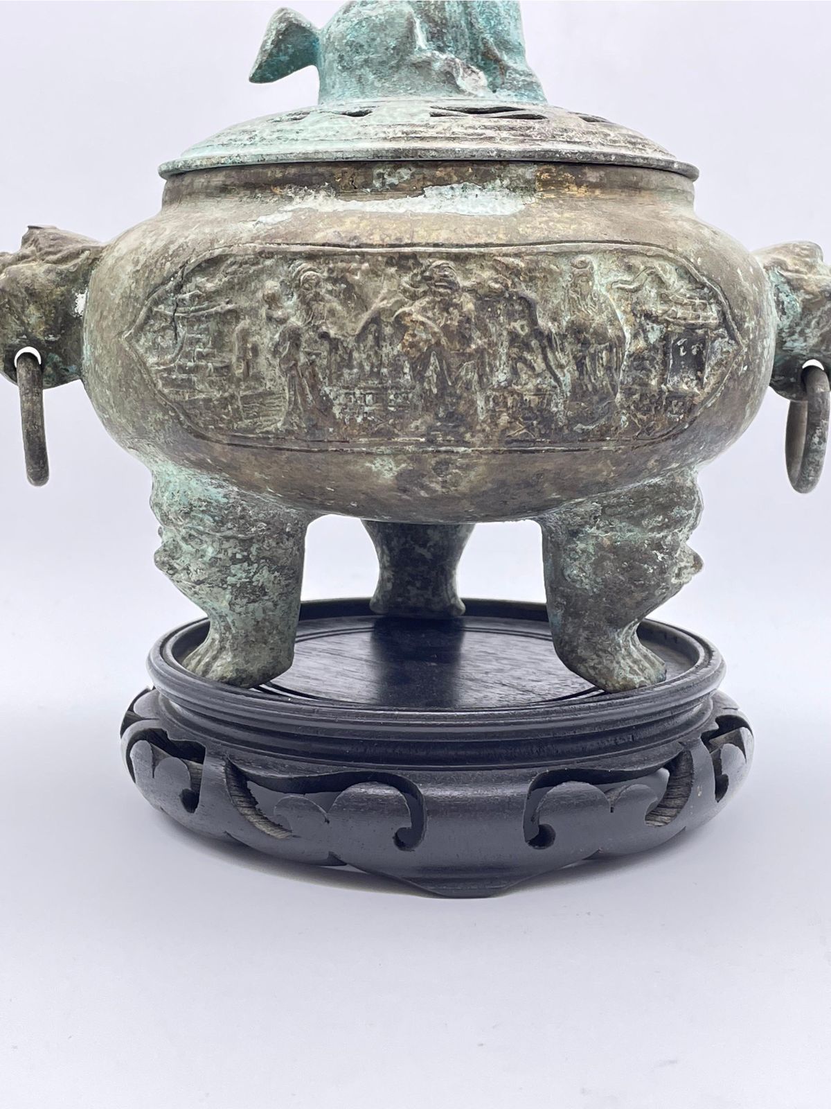 Antique China Bronze Incense Burner photo vinterior