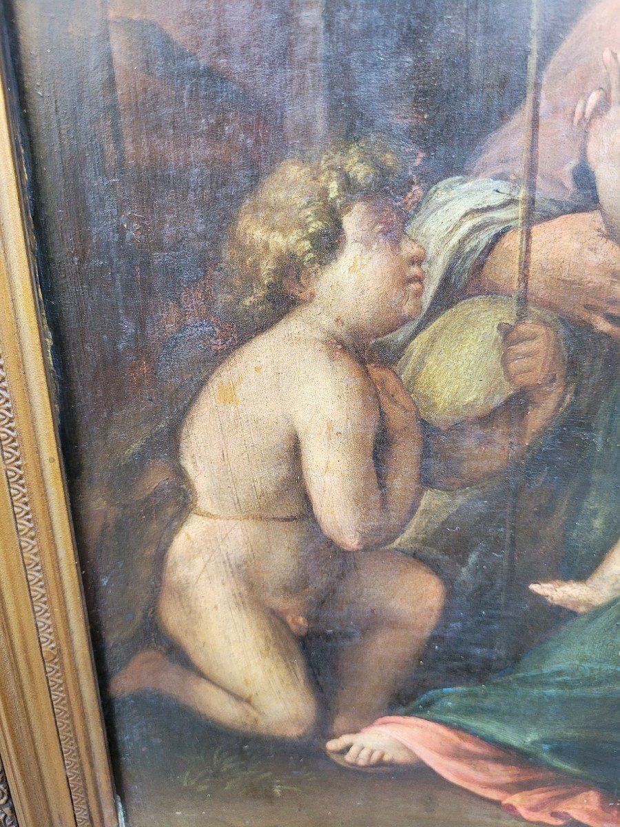 Italian School, Madonna Of Divine Love, On Panel, 17th/18th Century photo Art
