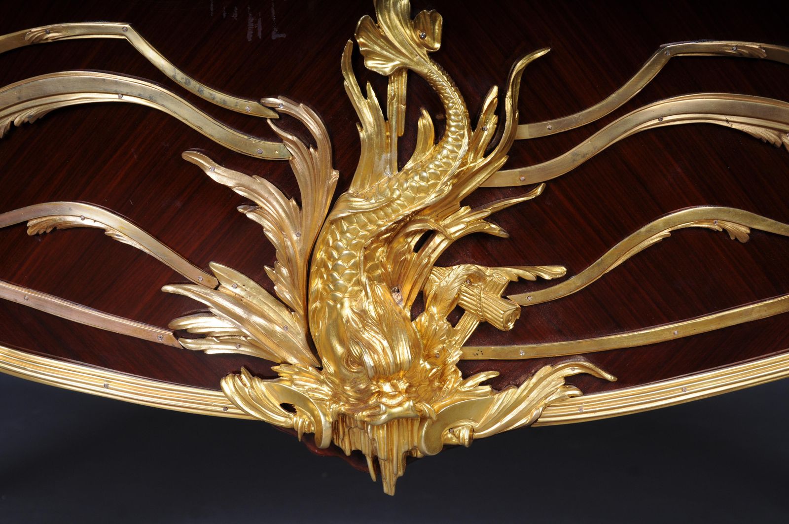 20th Century Royal Francois Link Chest Of Drawers, Oak With Gilt Bronze photo furniture