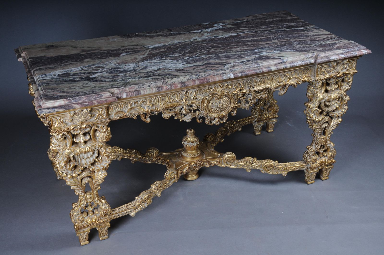 photo furniture Monumental, Impressive Splendid Salon Table After Francois Linke