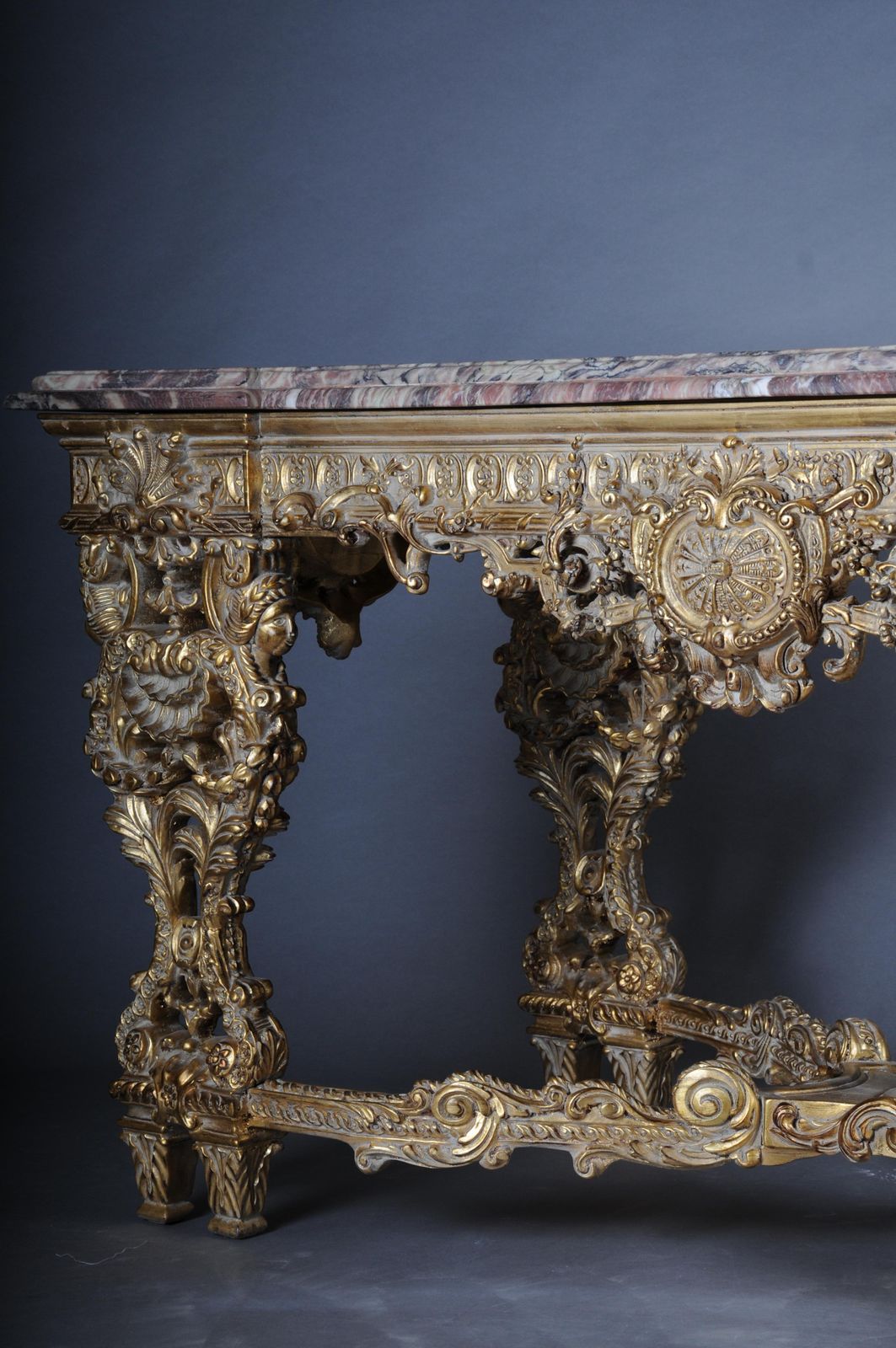 photo vintage Monumental, Impressive Splendid Salon Table After Francois Linke