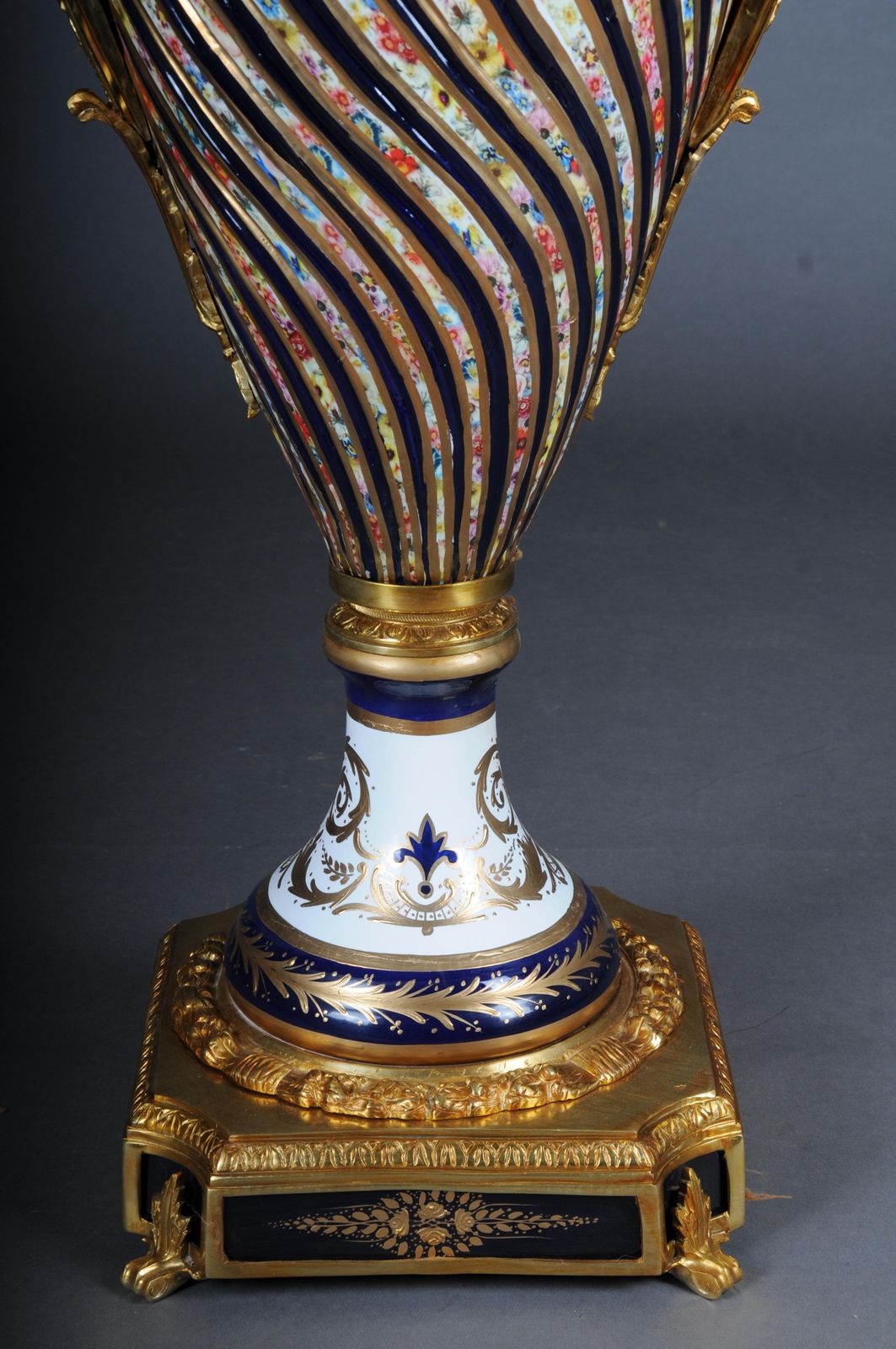 Pair (2) Magnificent French Sevrés Floor Vases With Gilt Bronze. photo 6651.0