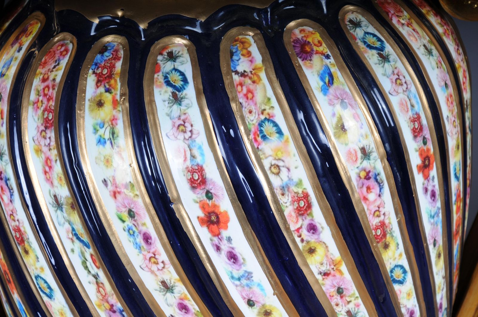 photo for sale Pair (2) Magnificent French Sevrés Floor Vases With Gilt Bronze.