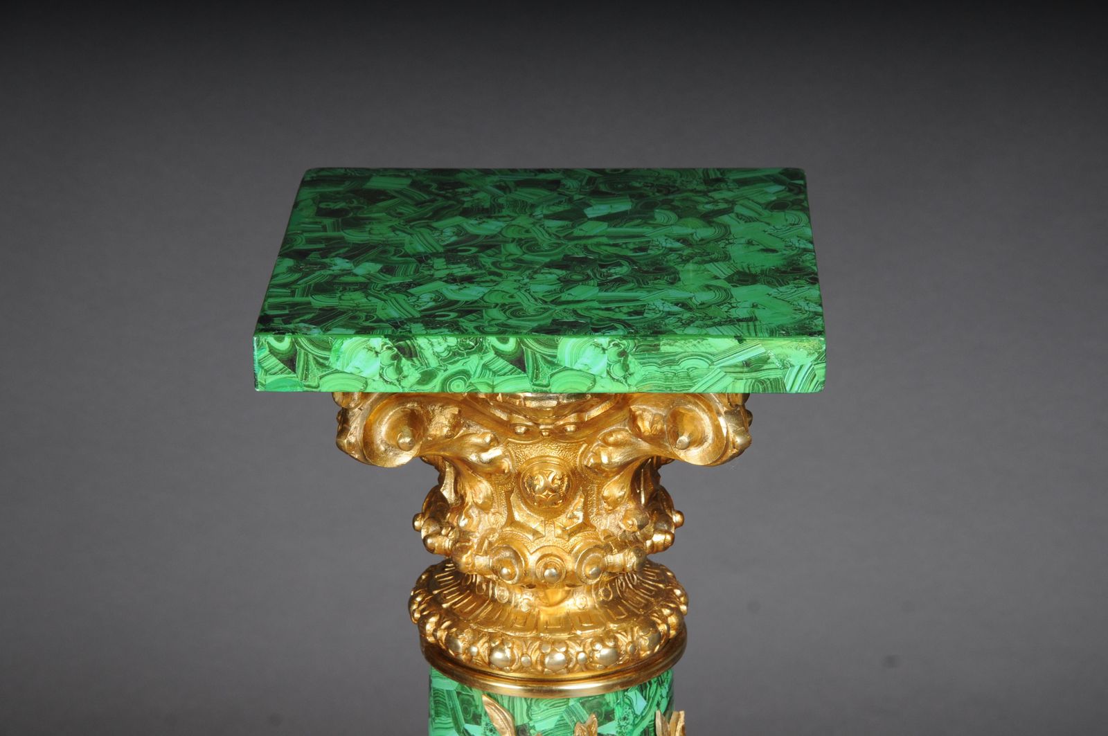 Royal Empire Column With Malachite And Gilt Bronze photo furniture