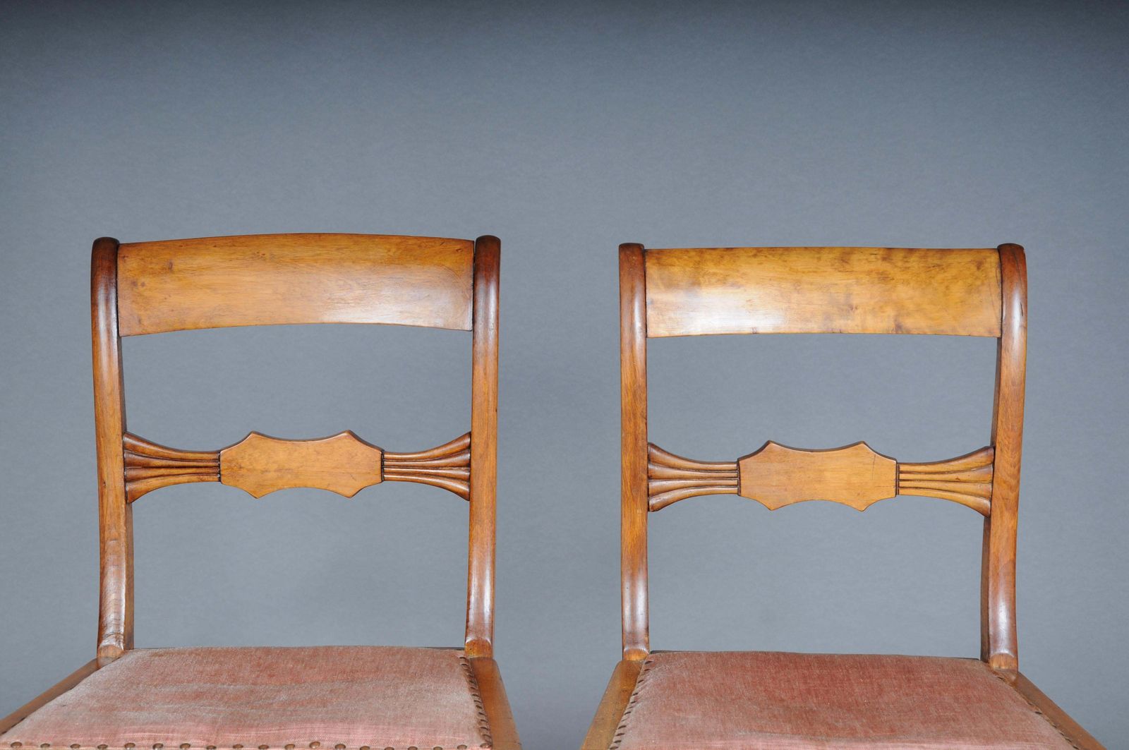 Pair (2) Antique Biedermeier Chairs Circa 1840, Birch photo Furniture
