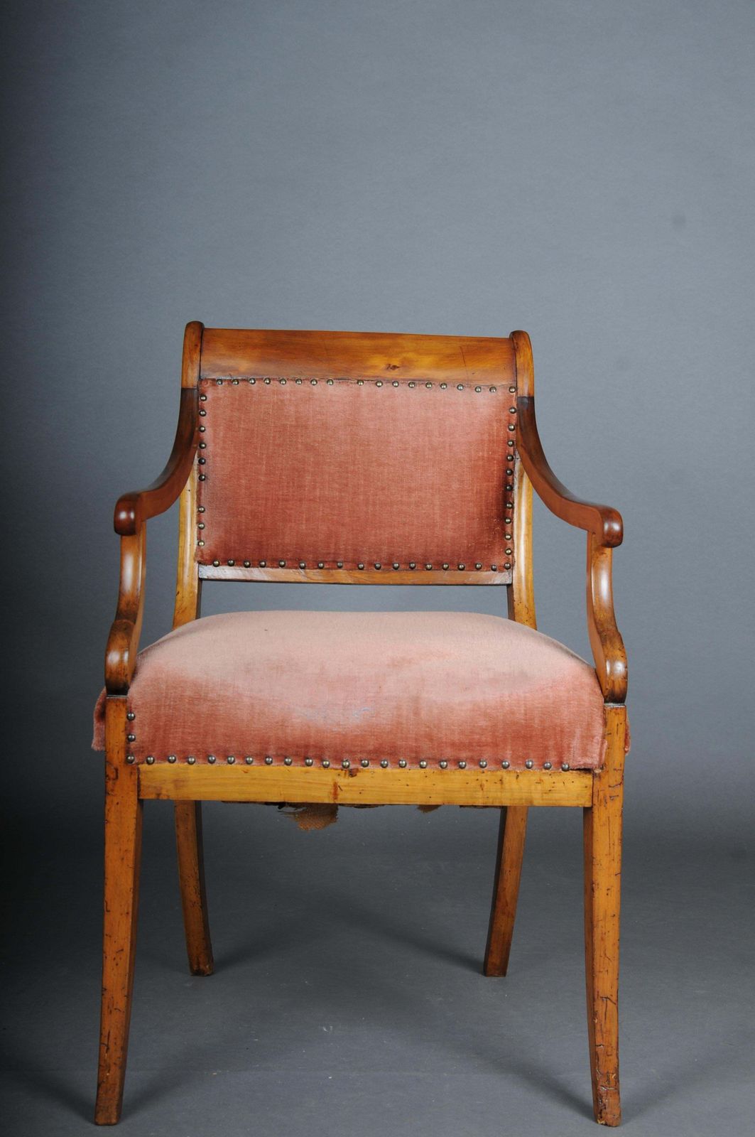Antique Biedermeier Armchair From Around 1840, Birch photo furniture