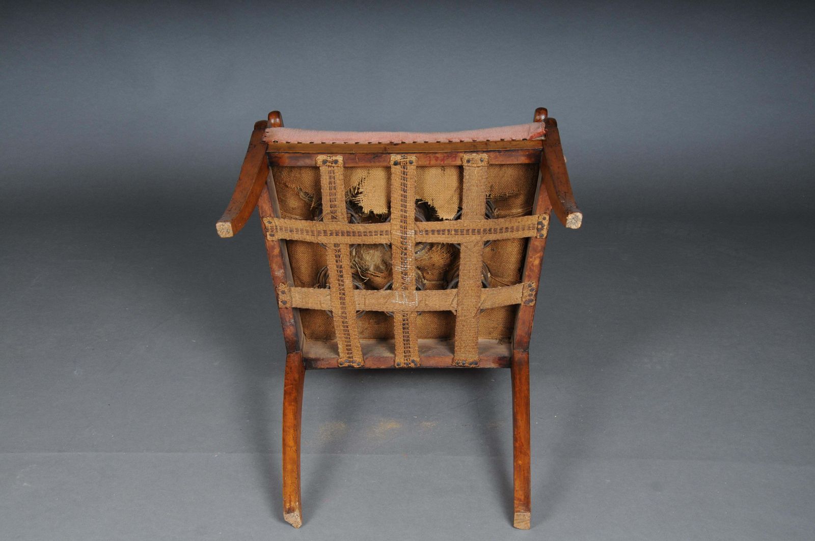 Furniture Antique Biedermeier Armchair From Around 1840, Birch photo