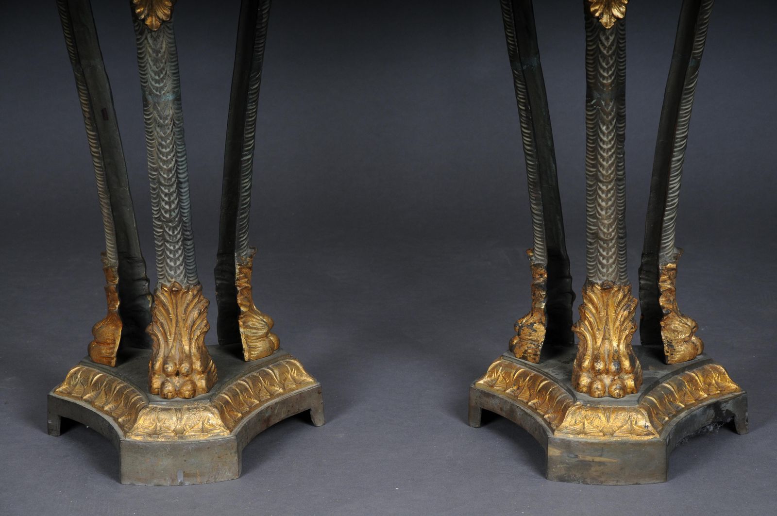 Furniture Pair (2) Antique Gueridons/Floral Columns In Athens, France, 19th Century photo