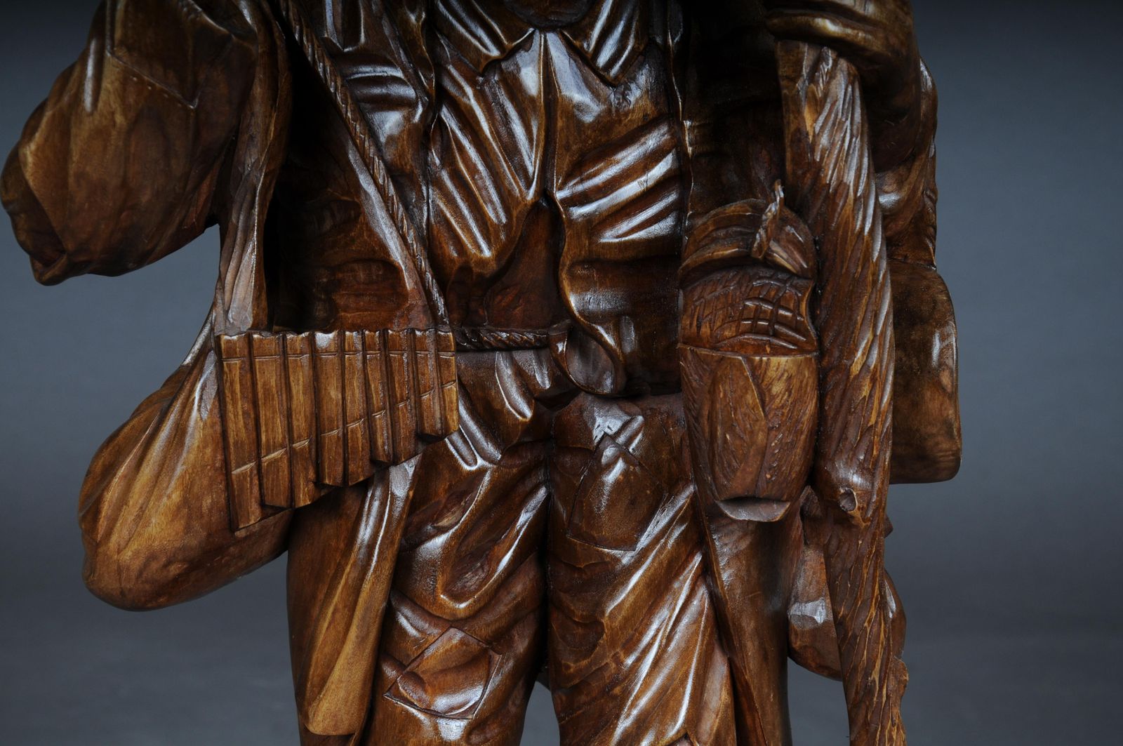 20th Century Wooden Sculpture, Ranger Made Of Lime Tree, Southern German photo Art
