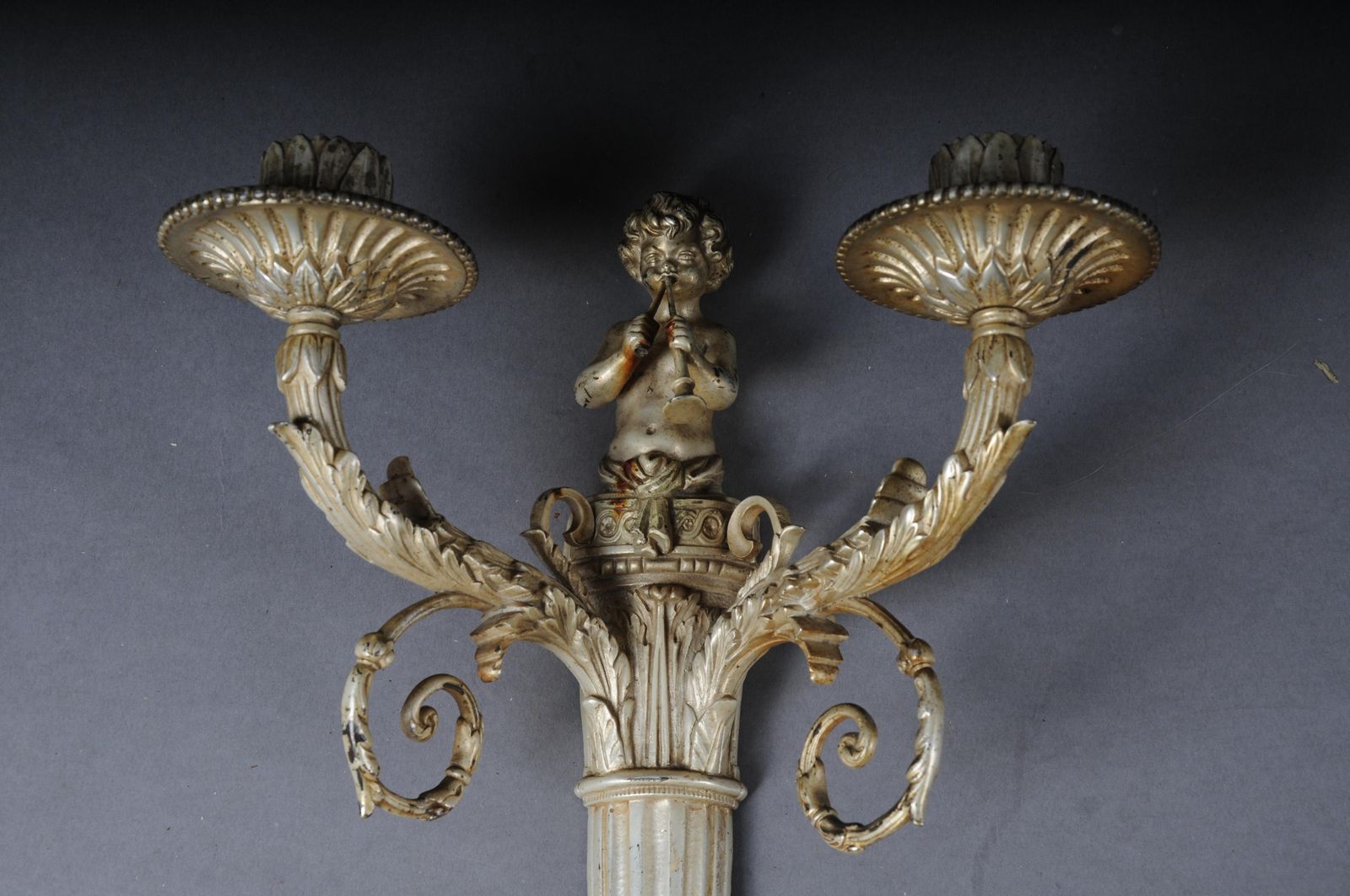 Beautiful Antique Bronze Candle Sconce From Around 1880, France photo Home Decor