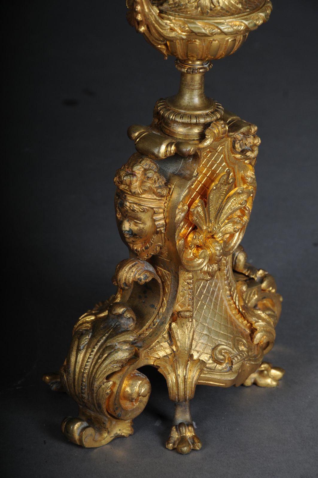 2021.0 Pair (2) French Historicism Candlesticks, Gilded Bronze Circa 1880 photo