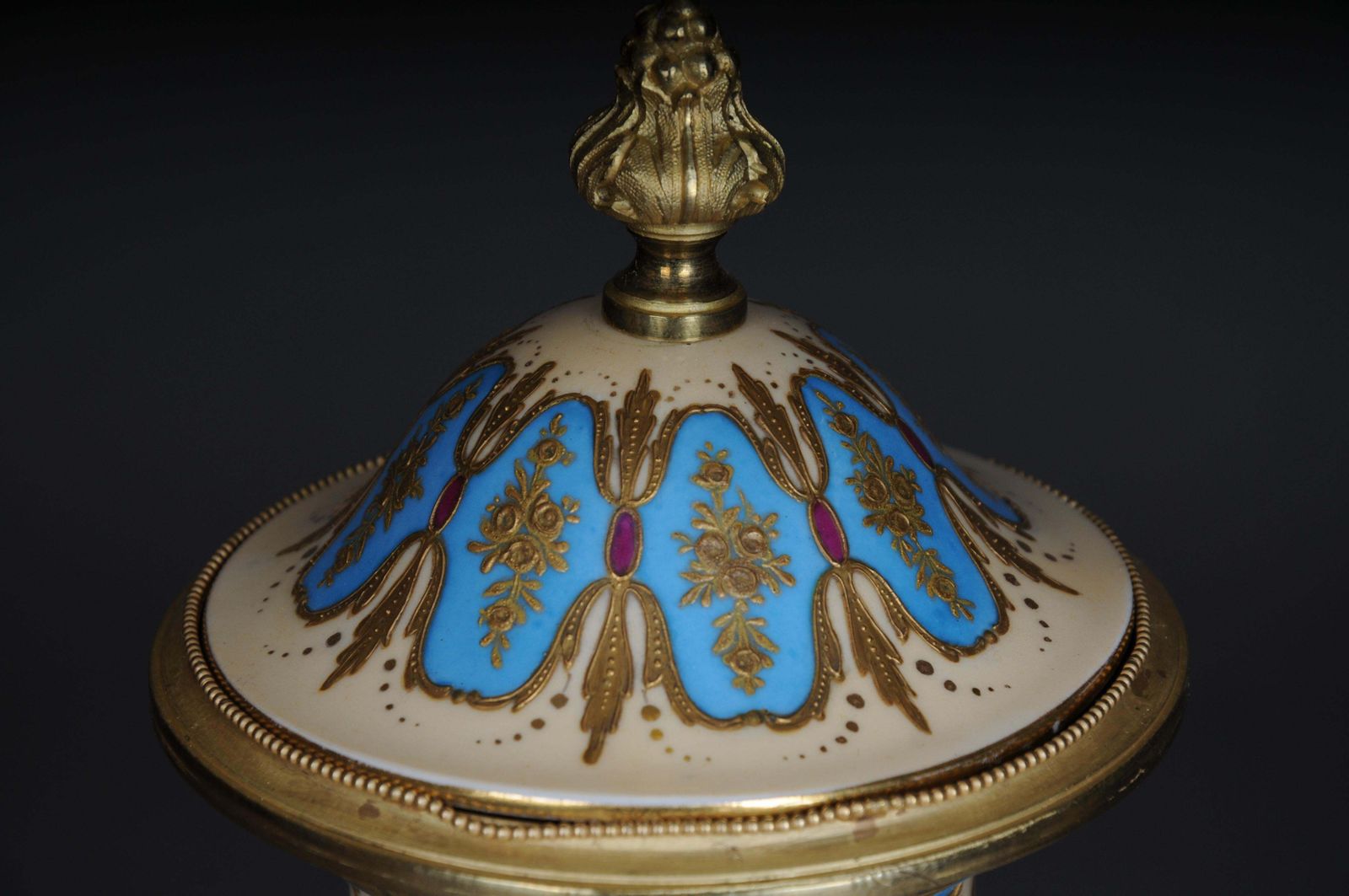 19th Century Monumental Sèvres Vase With Bronze Mounting photo vintage