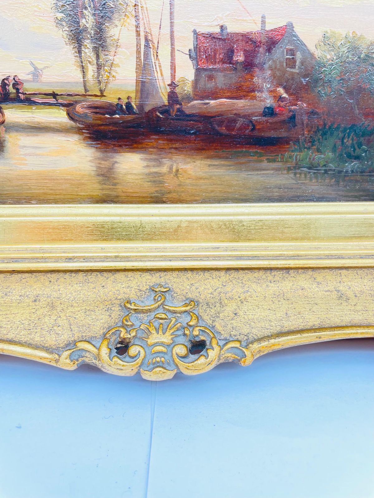 Antique Seascape Painting By Conrad Eilers, Around 1890 photo Art