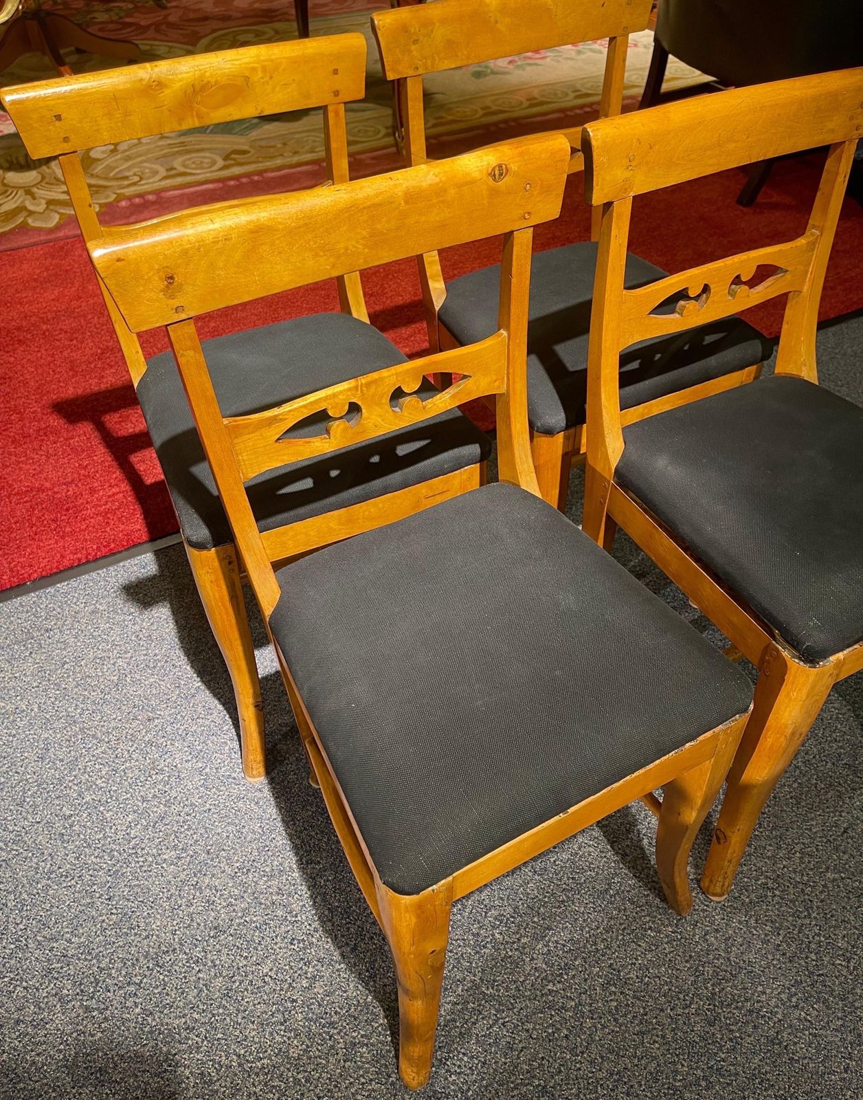 Beautiful Set Of 4 Biedermeier Chairs From Around 1860 photo 2656.0