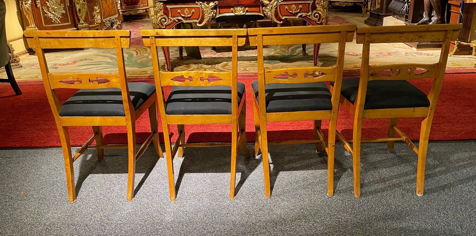 Furniture Beautiful Set Of 4 Biedermeier Chairs From Around 1860 photo