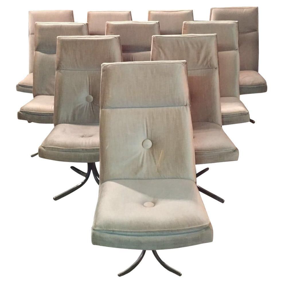 Ten Lounge Chairs Seventies Bauhaus, Germany, 1970s