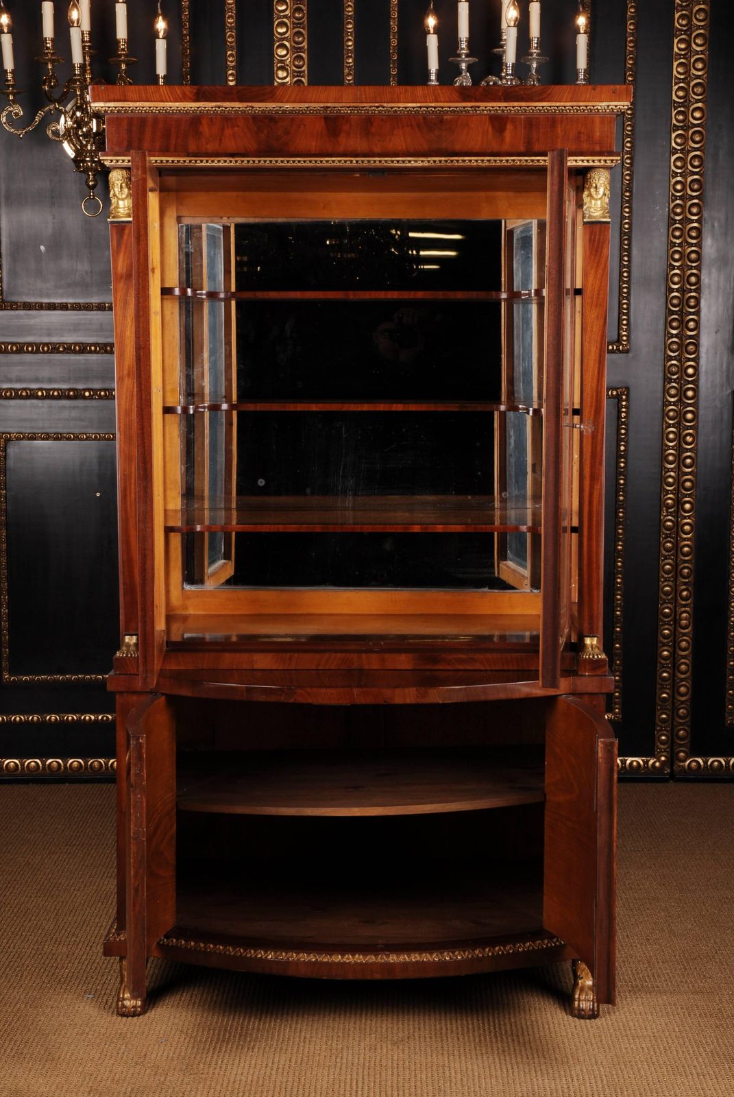 photo for sale 19th Century Empire Style French Mahogany Vitrine