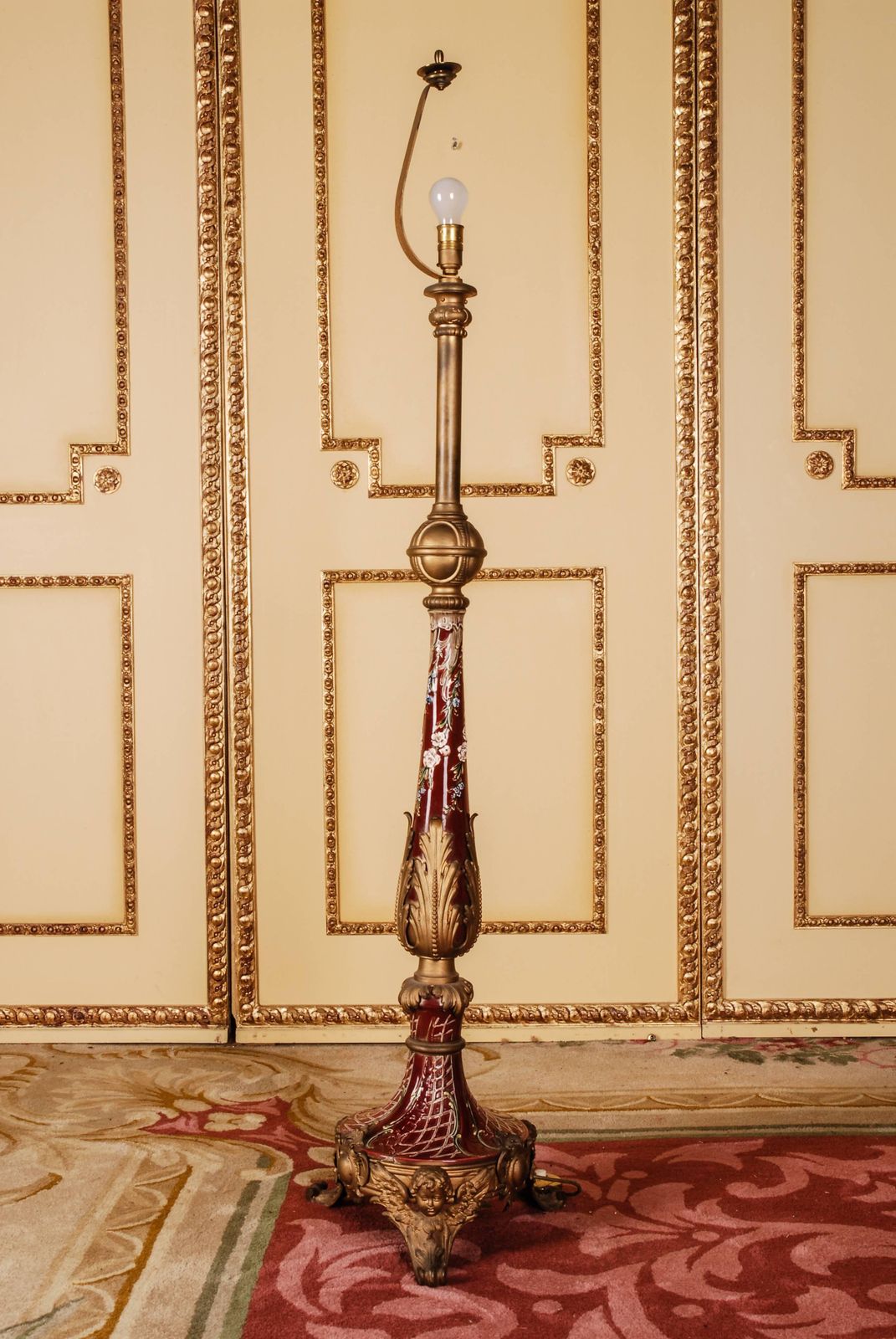 19th Century Napoleon III Museale Floor Lamp Petroleum Lamp photo furniture
