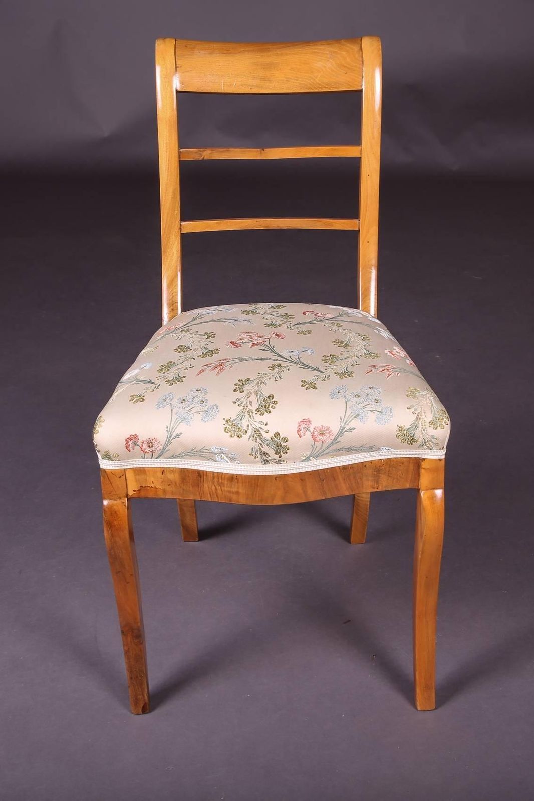 Early 19th Century Three Biedermeier Curved Legs Set Of Chairs photo furniture