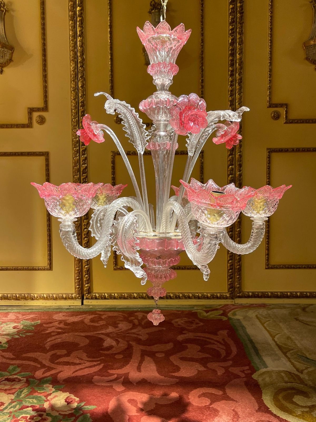 20th Century Murano Italy Chandelier Ceiling Luster, Mouth Blown photo for sale