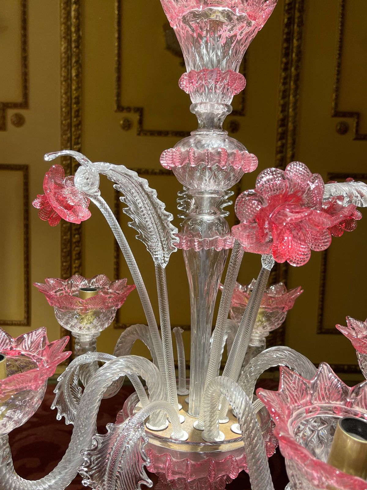 photo furniture 20th Century Murano Italy Chandelier Ceiling Luster, Mouth Blown