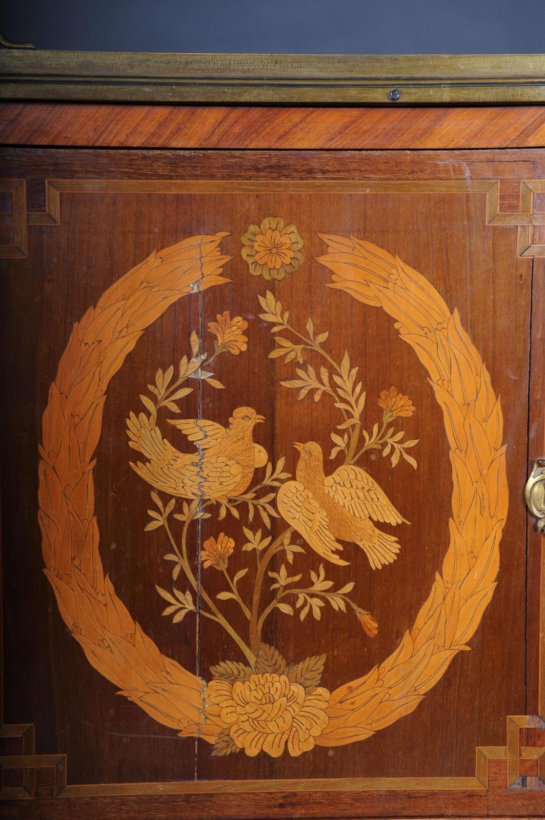 Furniture 19th Century French Marquetry Dresser Transition, Napoleon III, Circa 1870 photo