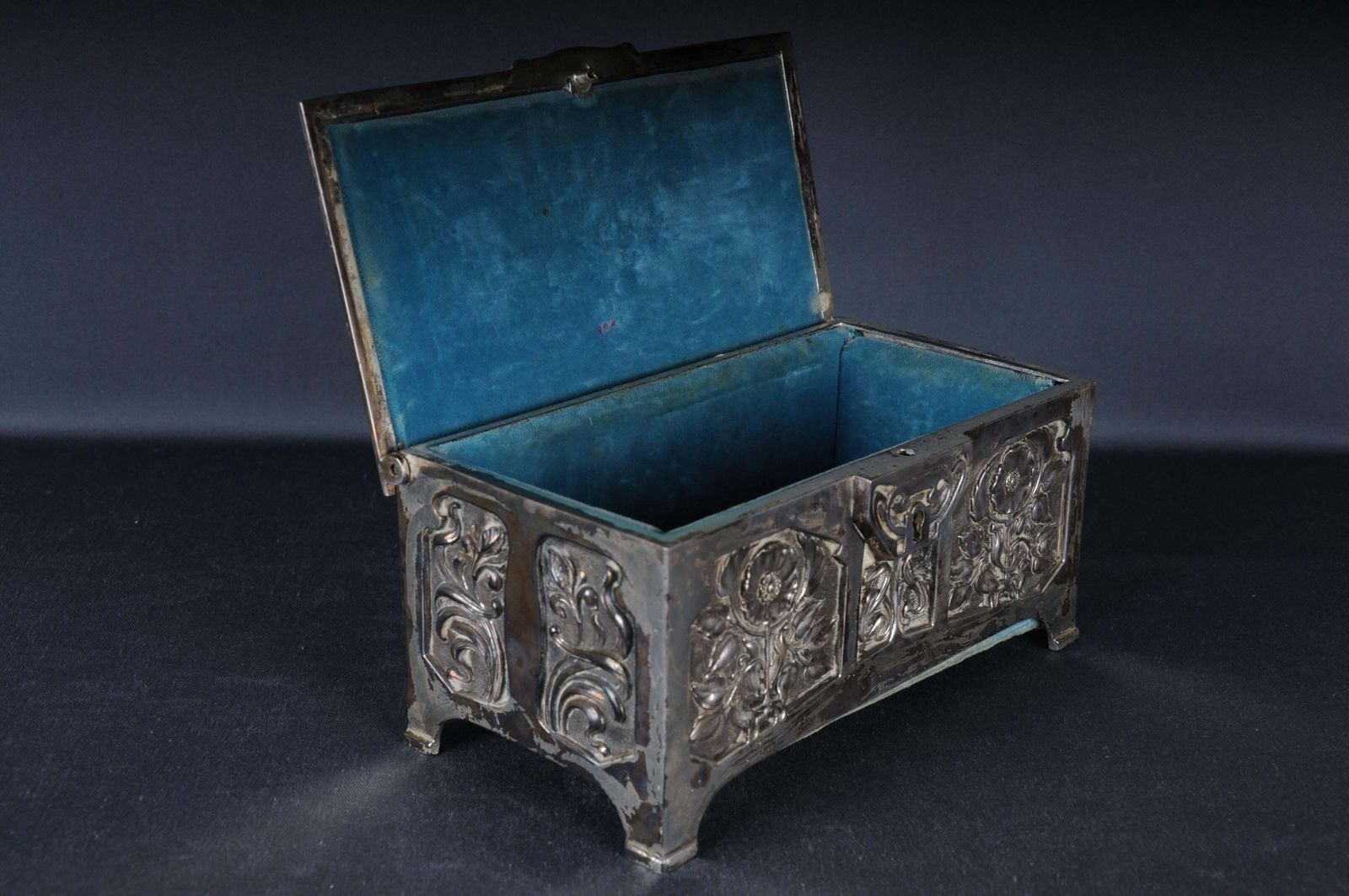 Wmf Box Jewelry Chest Antique Art Nouveau Silvered Germany photo 906.0