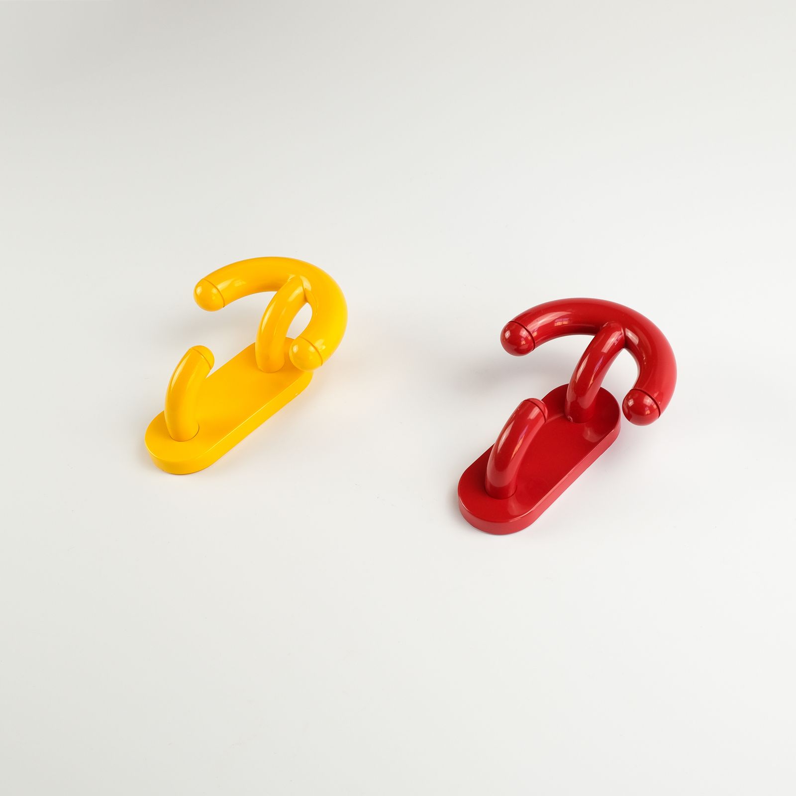 Pair Of Luigi Caramella "Arco" Coat Hooks / Rack For Con&Con, Italy 1970s