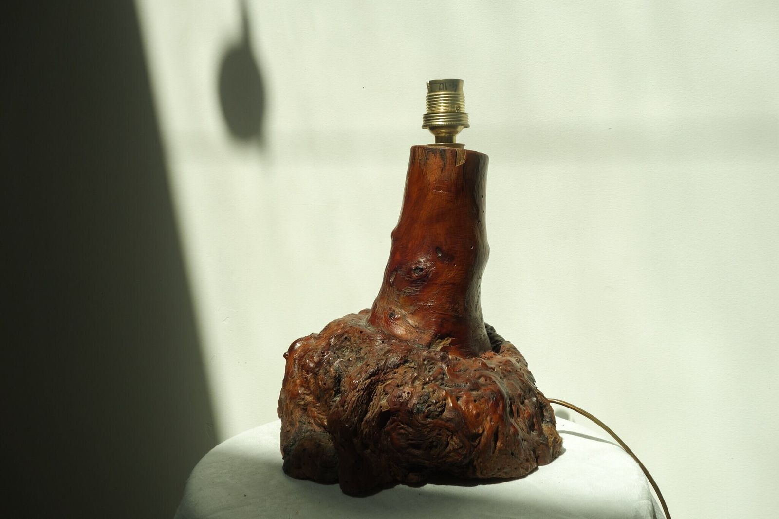 50s Brutalist Wooden Table Lamp photo 99.0