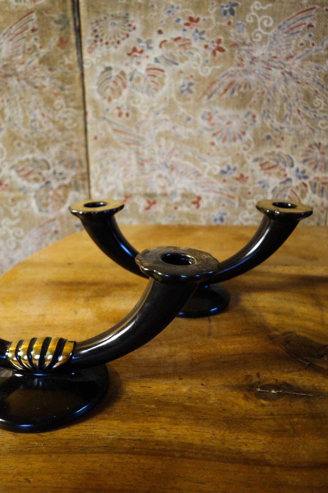 Art Deco Gien Ceramic Candlestick Holders photo 102.0