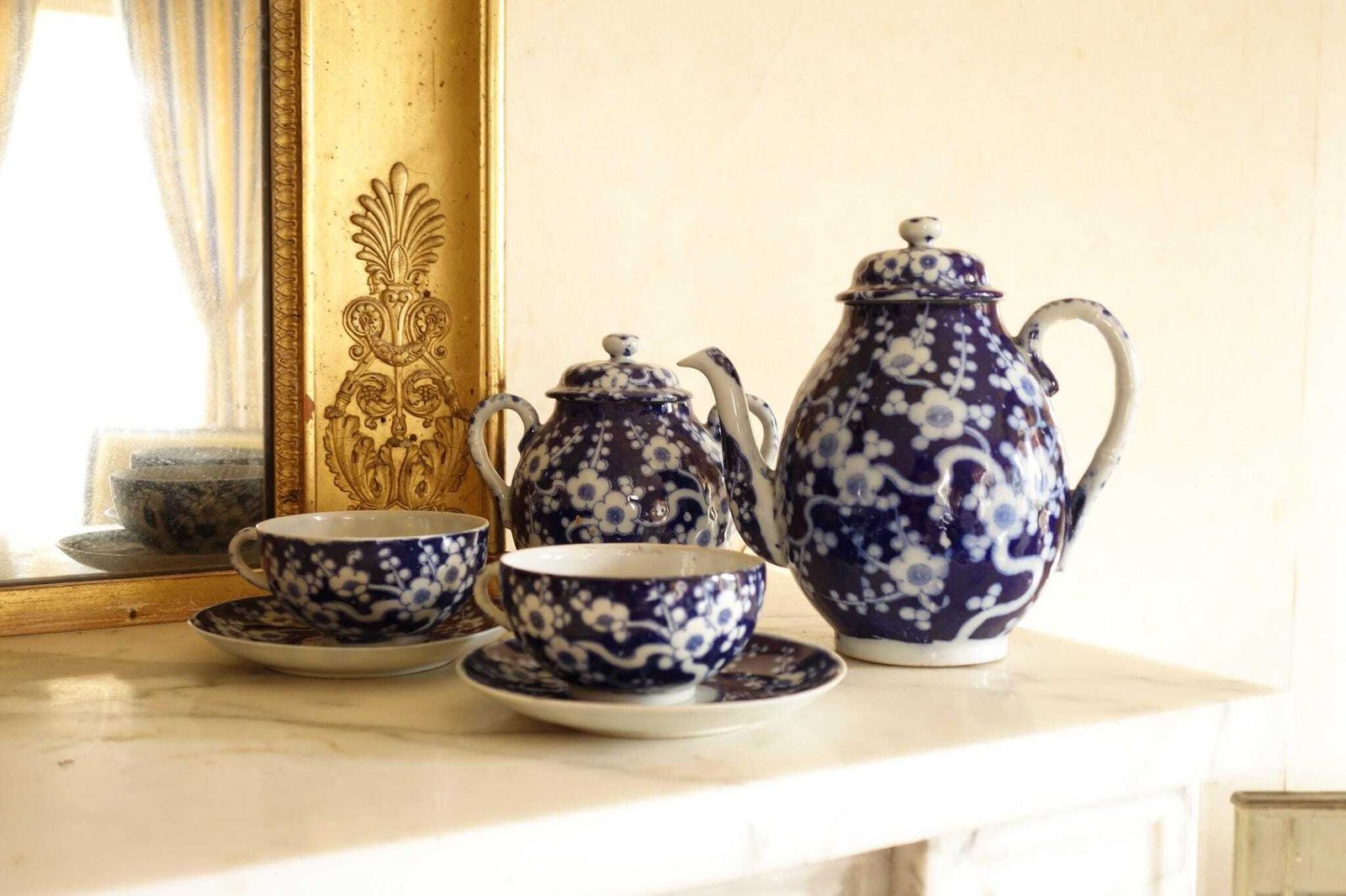 Antique Chinese Porcelain Tea Ceremony Set Service   Set Of 6 photo Home Decor