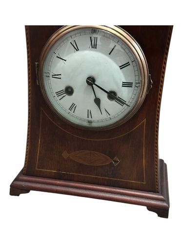 An Arts And Crafts Mantle Clock With Inlay Liberty & Co? photo Home Decor