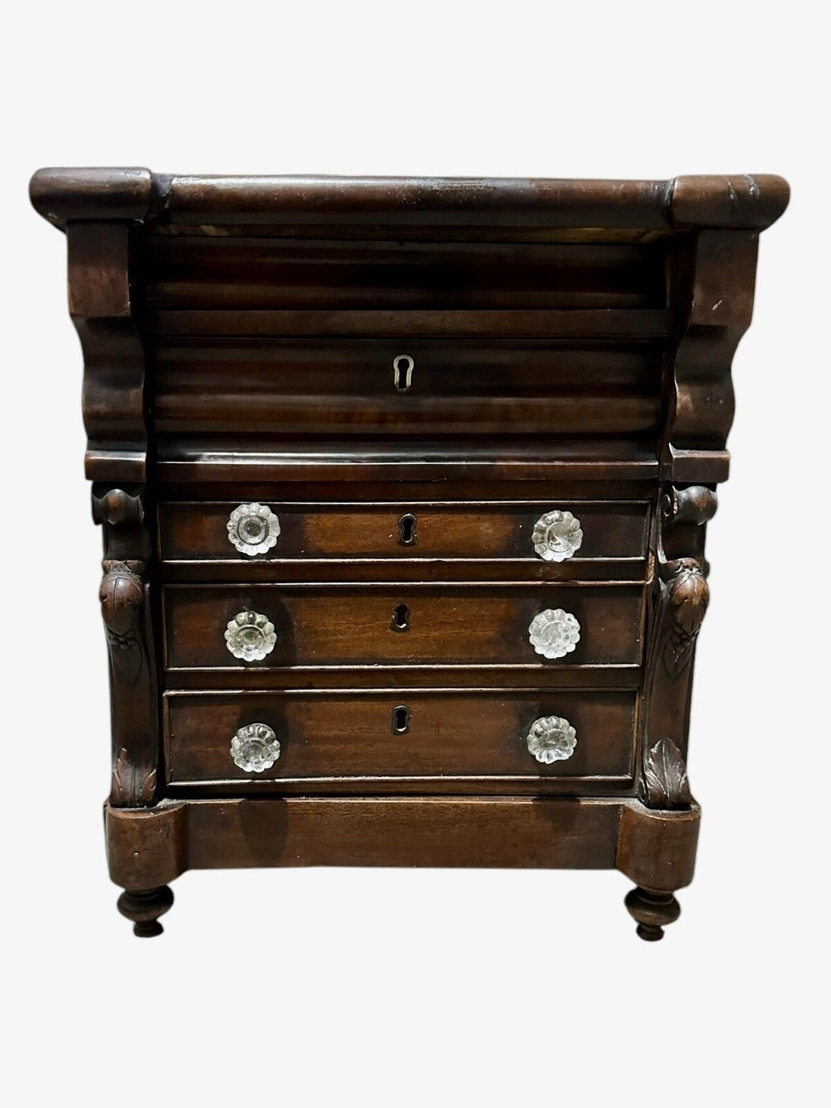 Georgian Apprentice Piece/Miniature Mahogany Chest Of Drawers photo for sale