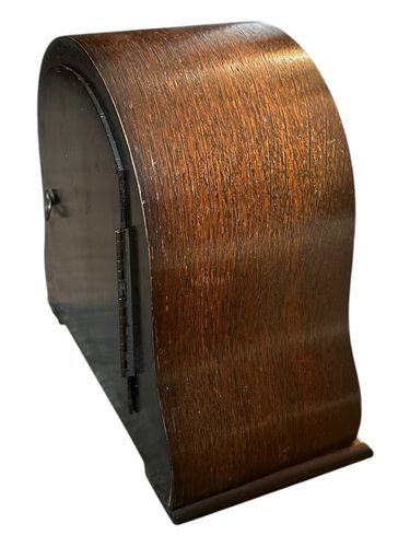 Smiths English 30’s Striking Hammer Mechanical Mantle Clock Oak Very Pretty photo Home Decor