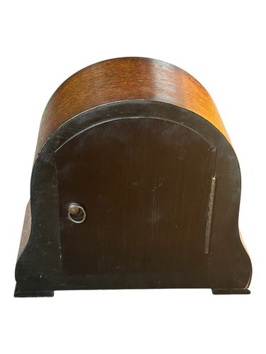 Smiths English 30’s Striking Hammer Mechanical Mantle Clock Oak Very Pretty photo 95.0
