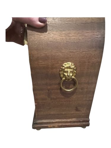 Edwardian Paris Maker Lancet Top Mantel Clock With Lion Handles photo for sale