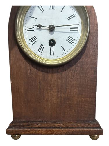 Edwardian Paris Maker Lancet Top Mantel Clock With Lion Handles photo 70.0