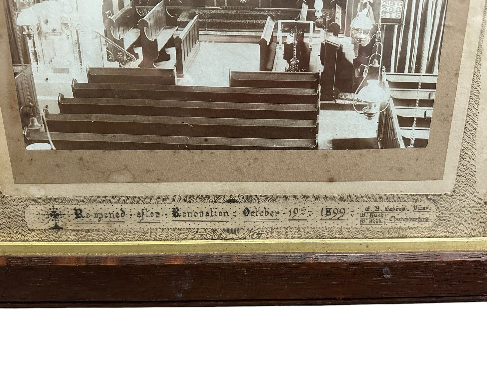 Original Victorian Photograph Of Donisthorpe English Church Reopening Framed photo Art