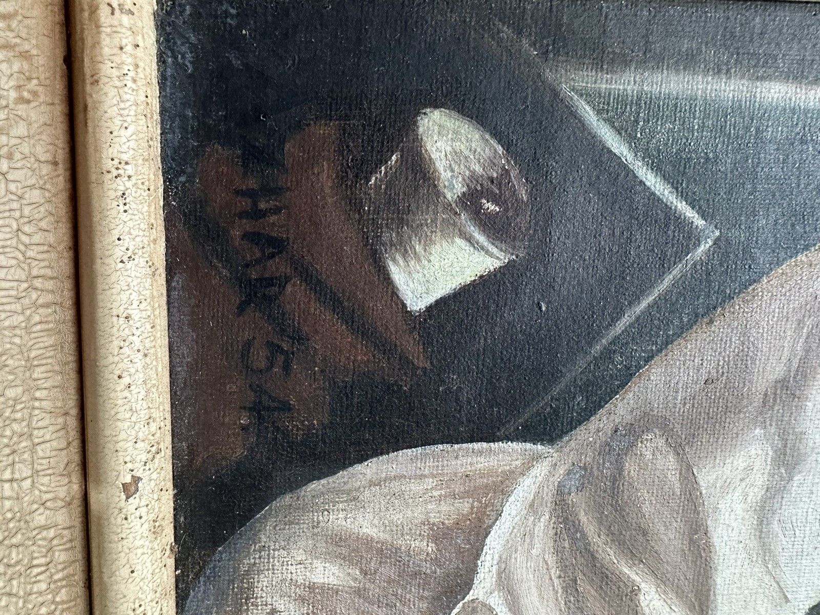 C1950’s Signed Oil Portrait Painting Of Ludwig Van Beethoven  56cm By 49cm photo vinterior