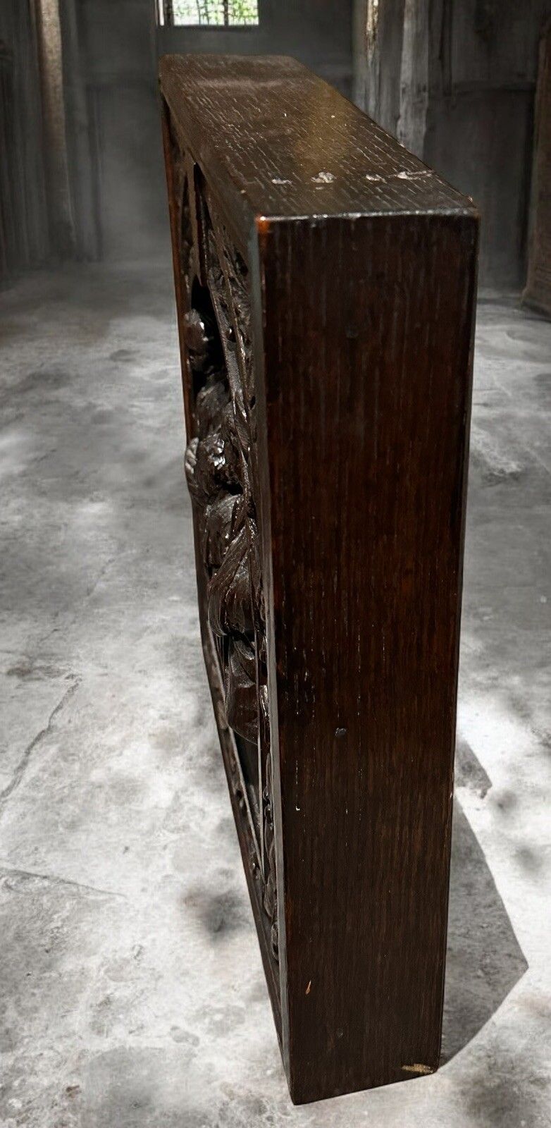 16th Century Carved Oak Religious Panel Of The Holy Family photo Art