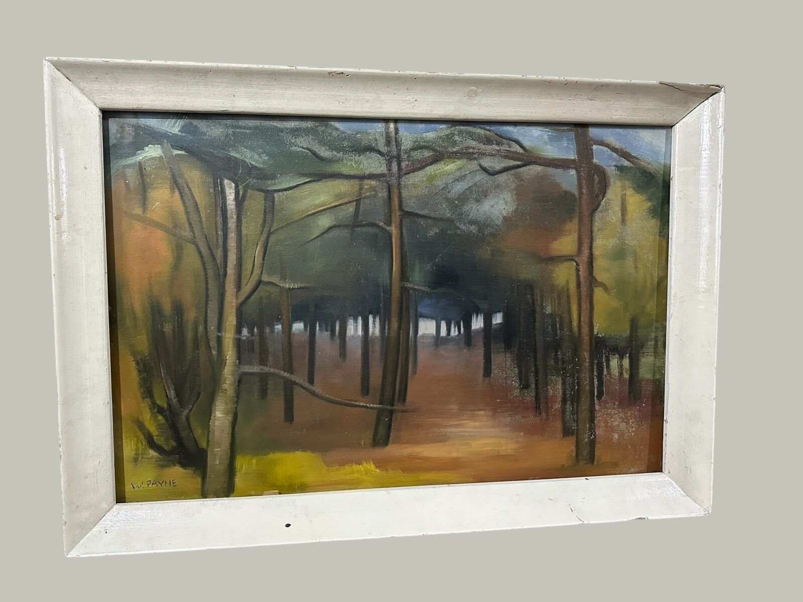 Mid Century Oil Painting, Landscape. Woodland Scene, , By W Payne 84cm By 58cm