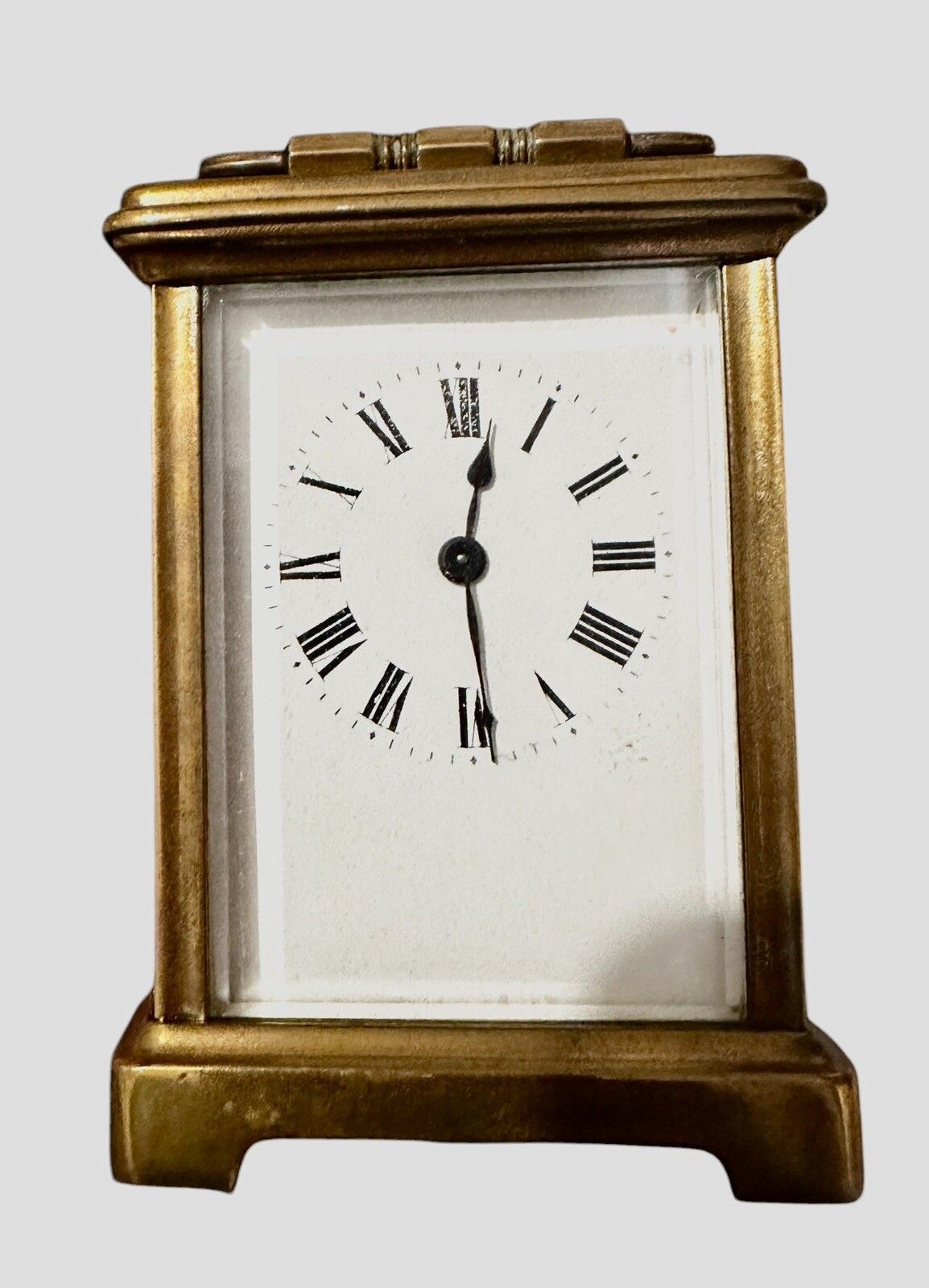 Antique Victorian Quality French Brass Carriage Clock  Working  Original Case photo 195.0