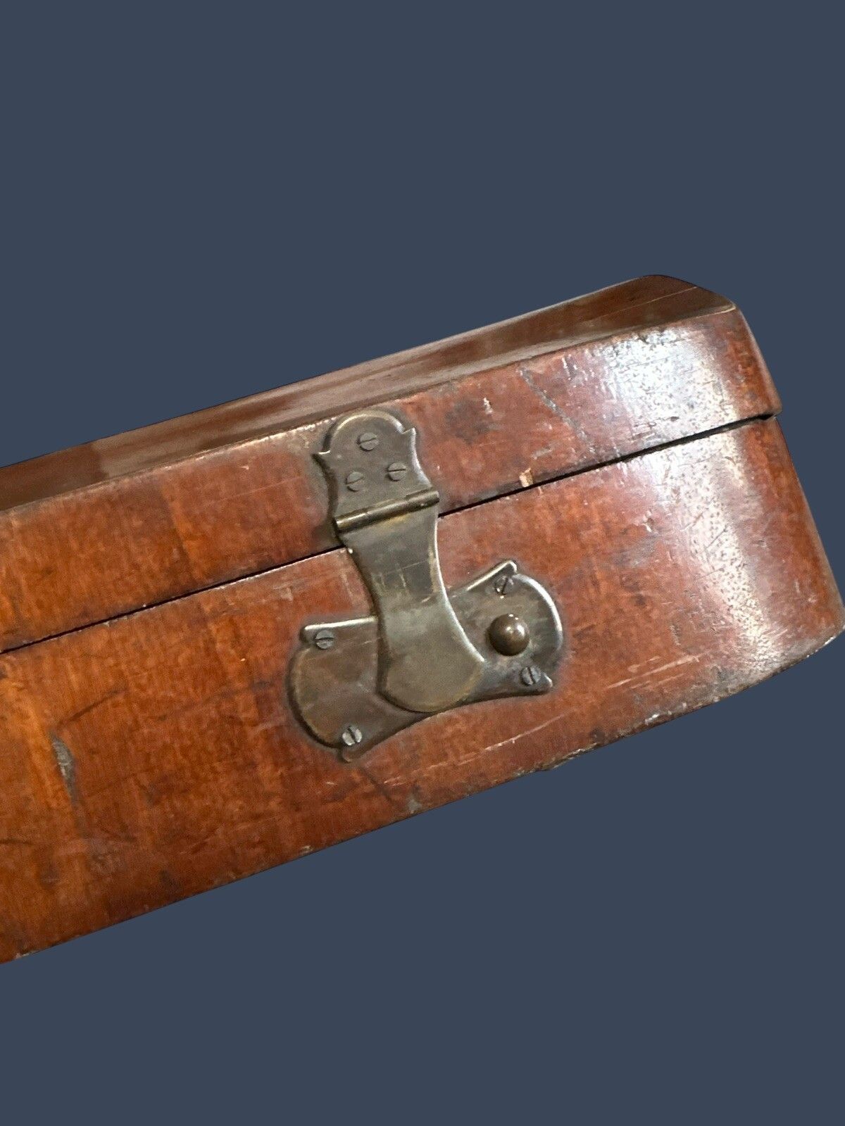 Stunning Victorian Antique Hardwood Violin Case photo vinterior