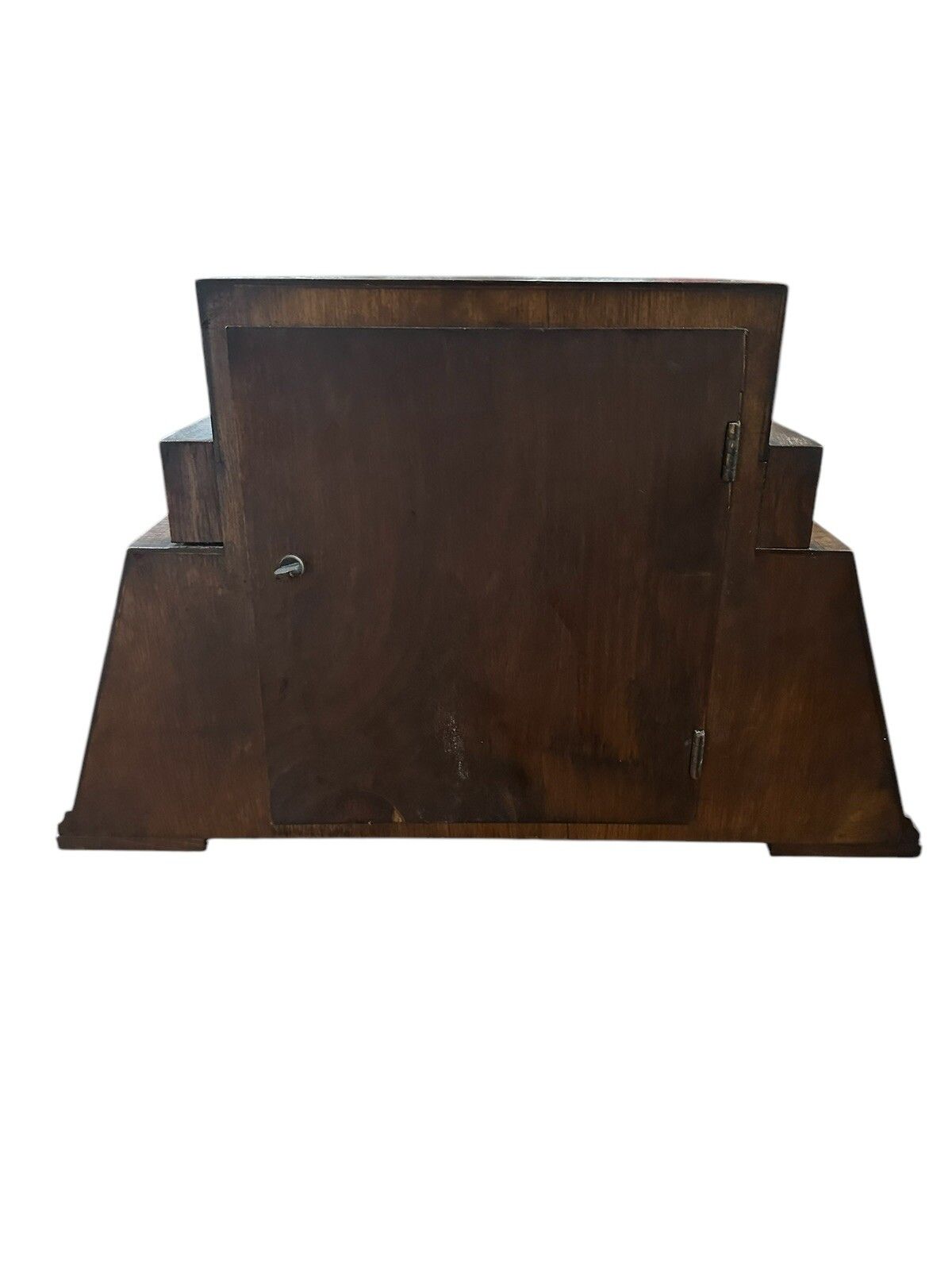 Icoinic Art Deco German Haller” Oak Westminster Chime Mantle Clock photo for sale