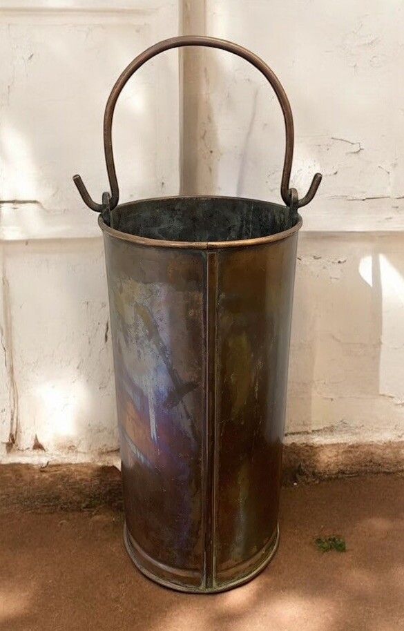 Antique Stick Stands, English, Copper, Hallway, Early Victorian, C.1850