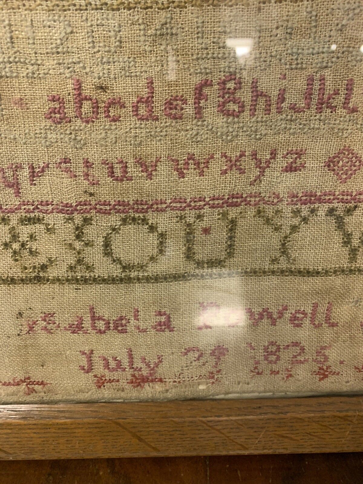 Antique Georgian Embroidery Picture, Sampler 1825 photo for sale