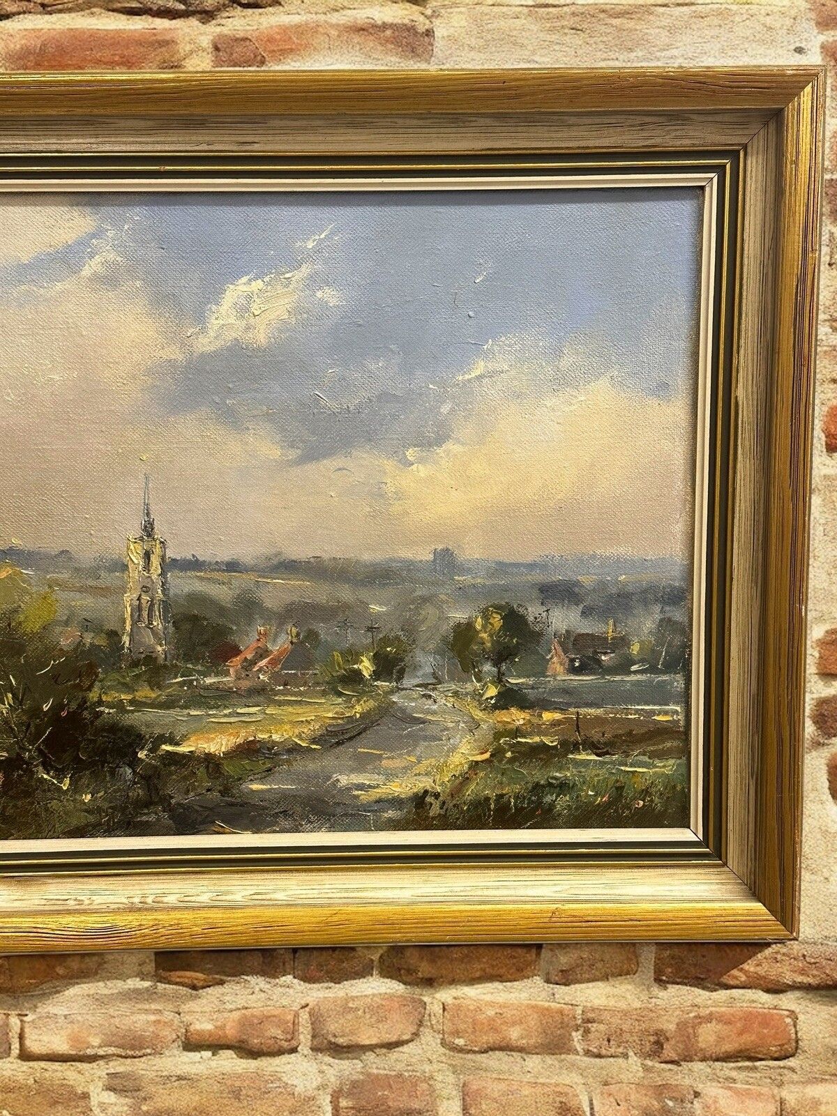 Mid Century Oil Painting Impressionism Landscape Scene Alistair Paterson photo for sale