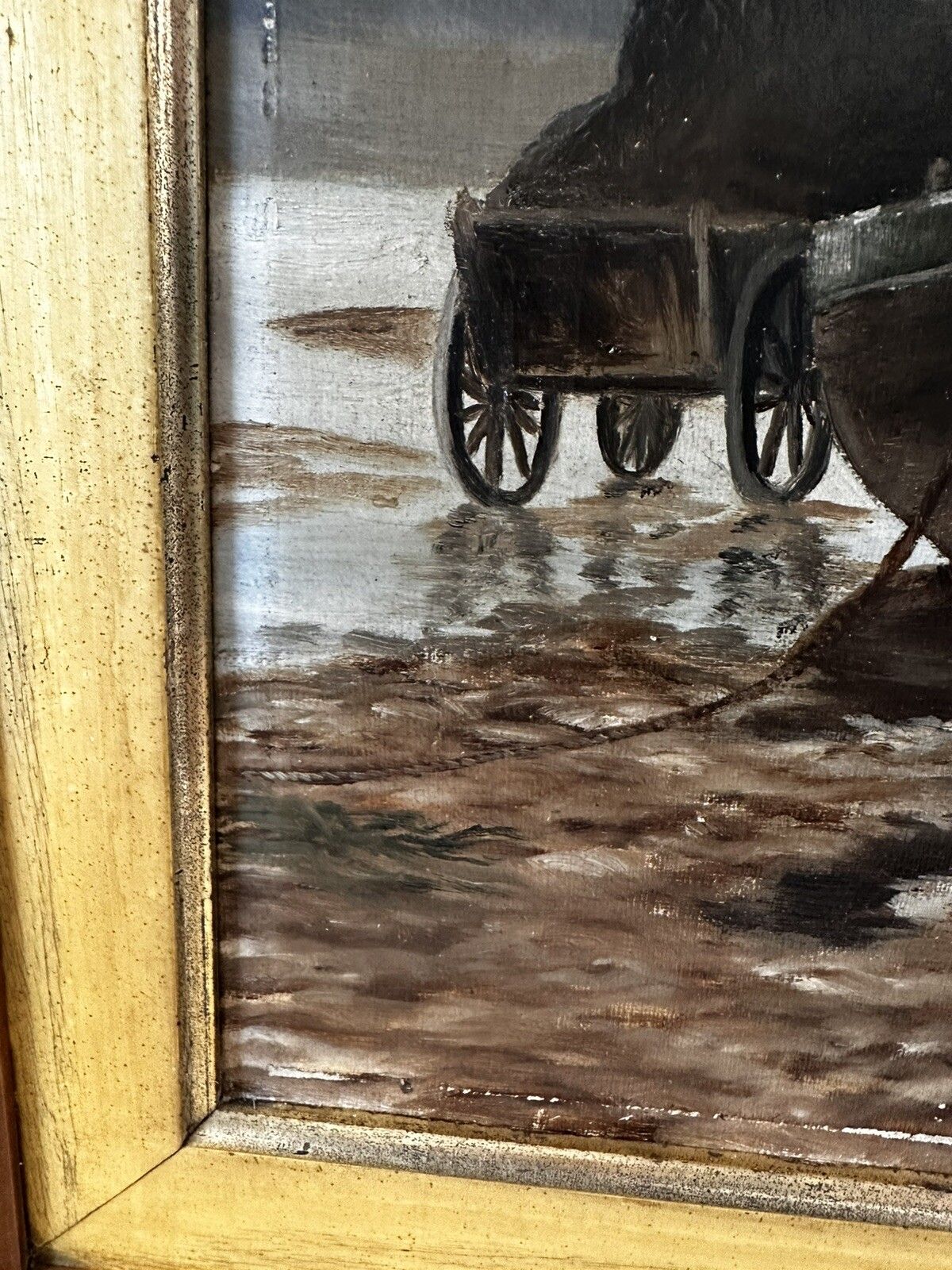 Victorian Oil Painting P G Collins Nautical  Maritime  Fishing Scene 62cm photo vintage