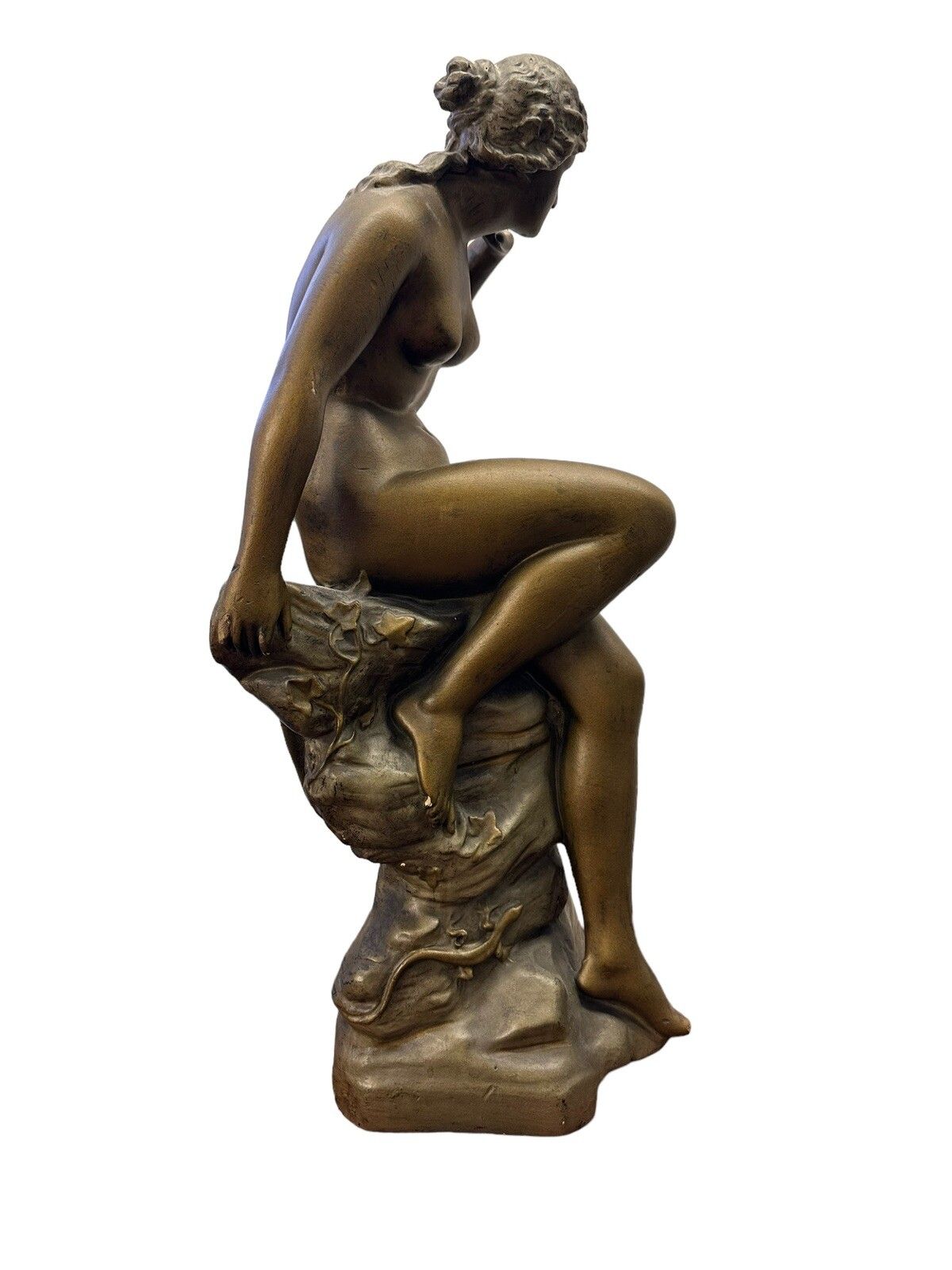 Antique Nude Statue Figure Style Of Pierre Alexandre Schoenewerk 59cm High photo vinterior