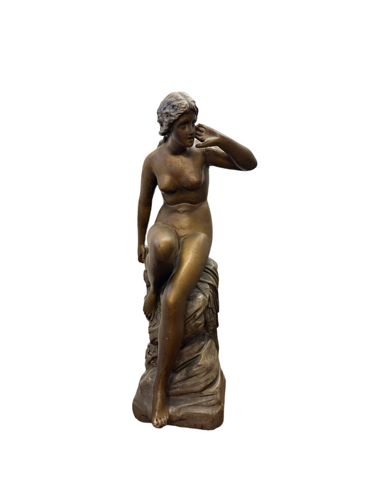 Antique Nude Statue Figure Style Of Pierre Alexandre Schoenewerk 59cm High photo buy